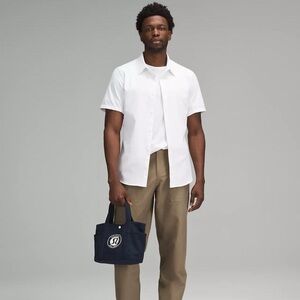 Lululemon Daily Multi-Pocket Mini Canvas Tote Bag 6.5L- True Navy/Bone